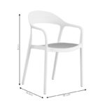 Πολυθρόνα Ember στοιβαζόμενη με UV protection PP μπεζ-μαύρο 52.5x56.5x81εκ. - Image 8