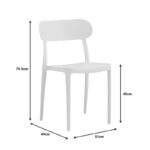 Καρέκλα Amvroan στοιβαζόμενη με UV protection cappuccino pp 51x49x79.5εκ - Image 5