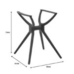 Βάση τραπεζιού Herno λευκό pp 60x61x73εκ - Image 4