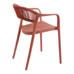 Πολυθρόνα Ankara στοιβαζόμενη pp-pe rattan σε terracotta απόχρωση 54x55.5x77εκ - Image 3