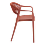 Πολυθρόνα Ankara στοιβαζόμενη pp-pe rattan σε terracotta απόχρωση 54x55.5x77εκ - Image 4