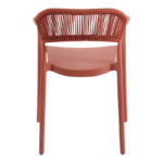 Πολυθρόνα Ankara στοιβαζόμενη pp-pe rattan σε terracotta απόχρωση 54x55.5x77εκ - Image 6