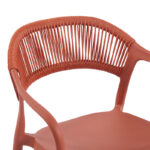 Πολυθρόνα Ankara στοιβαζόμενη pp-pe rattan σε terracotta απόχρωση 54x55.5x77εκ - Image 7