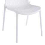 Καρέκλα Teragi στοιβαζόμενη pp με UV protection λευκή 58x43.5x82εκ - Image 7