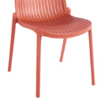 Καρέκλα Teragi στοιβαζόμενη pp με UV protection terracotta 58x43.5x82εκ - Image 7