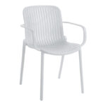 Πολυθρόνα Teragi στοιβαζόμενη pp με UV protection λευκή 59x57x82εκ - Image 2