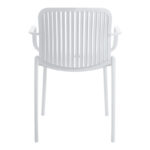 Πολυθρόνα Teragi στοιβαζόμενη pp με UV protection λευκή 59x57x82εκ - Image 6