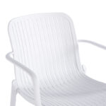 Πολυθρόνα Teragi στοιβαζόμενη pp με UV protection λευκή 59x57x82εκ - Image 7