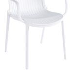Πολυθρόνα Teragi στοιβαζόμενη pp με UV protection λευκή 59x57x82εκ - Image 8