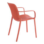 Πολυθρόνα Teragi στοιβαζόμενη pp με UV protection terracotta 59x57x82εκ - Image 3