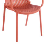 Πολυθρόνα Teragi στοιβαζόμενη pp με UV protection terracotta 59x57x82εκ - Image 8