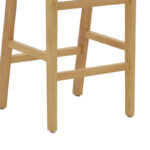 Σκαμπό μπαρ Julien rubberwood φυσικό-έδρα φυσικό σχοινί 45x46x95εκ - Image 8