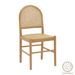 Καρέκλα Alessia ξύλο οξιάς-rattan φυσικό 43x44x89εκ