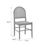 Καρέκλα Alessia ξύλο οξιάς-rattan φυσικό 43x44x89εκ - Image 8