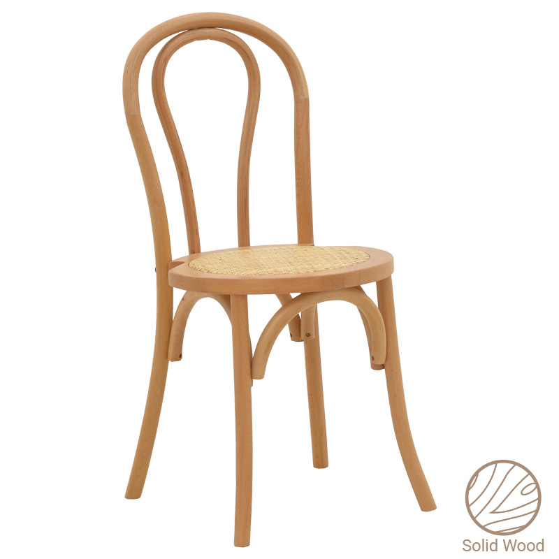 product_pako_263-000017 Καρέκλα στοιβαζόμενη Βιέννης Azhel φυσικό ξύλο οξιάς-έδρα φυσικό rattan 41x50x89εκ - Image 1