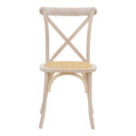 Καρέκλα Dylon στοιβαζόμενη white wash ξύλο οξιάς-έδρα φυσικό rattan 48x52x89εκ - Image 4