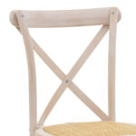 Καρέκλα Dylon στοιβαζόμενη white wash ξύλο οξιάς-έδρα φυσικό rattan 48x52x89εκ - Image 6