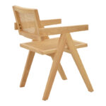 Πολυθρόνα Winslow φυσικό rubberwood 52x59x79εκ - Image 3
