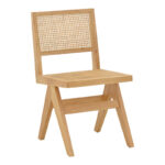 Καρέκλα Winslow φυσικό rubberwood 45x56x82εκ - Image 2