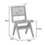 Καρέκλα Winslow φυσικό rubberwood 45x56x82εκ - Image 3