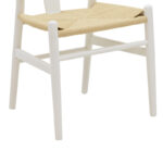 Καρέκλα Wishbone λευκό ξύλο οξιάς-έδρα με σχοινί σε φυσική απόχρωση 53x55x76εκ - Image 9