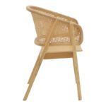 Πολυθρόνα Wenzy φυσικό Rattan - μασίφ ξύλο toon 58x58x82εκ - Image 5