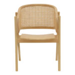 Πολυθρόνα Wenzy φυσικό Rattan - μασίφ ξύλο toon 58x58x82εκ - Image 6