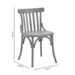 Καρέκλα Flisbie φυσικό ξύλο οξιάς 46x48x86εκ - Image 9