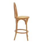 Σκαμπό μπαρ Thonet φυσικό ξύλο οξιάς-έδρα φυσικό rattan 41x50x105εκ - Image 3