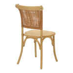 Καρέκλα Karley φυσικό ξύλο οξιάς-έδρα φυσικό rattan 48x52x89εκ - Image 4