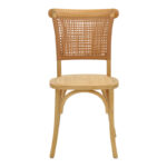 Καρέκλα Karley φυσικό ξύλο οξιάς-έδρα φυσικό rattan 48x52x89εκ - Image 6
