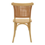 Καρέκλα Karley φυσικό ξύλο οξιάς-έδρα φυσικό rattan 48x52x89εκ - Image 7