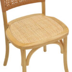 Καρέκλα Karley φυσικό ξύλο οξιάς-έδρα φυσικό rattan 48x52x89εκ - Image 9