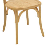 Καρέκλα Karley φυσικό ξύλο οξιάς-έδρα φυσικό rattan 48x52x89εκ - Image 10