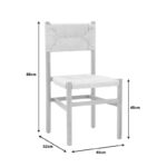 Καρέκλα Oarvine φυσικό rubberwood-φυσικό σχοινί 46x52x88εκ - Image 8
