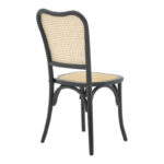 Καρέκλα στοιβαζόμενη Zozele φυσικό rattan pe-μαύρο toon wood 45x51x88εκ - Image 4