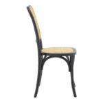 Καρέκλα στοιβαζόμενη Zozele φυσικό rattan pe-μαύρο toon wood 45x51x88εκ - Image 5
