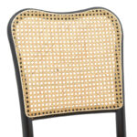 Καρέκλα στοιβαζόμενη Zozele φυσικό rattan pe-μαύρο toon wood 45x51x88εκ - Image 8