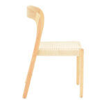 Καρέκλα Tavrine σχοινί-rubberwood σε φυσική απόχρωση 47x59x78εκ - Image 3