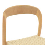 Καρέκλα Tavrine σχοινί-rubberwood σε φυσική απόχρωση 47x59x78εκ - Image 6