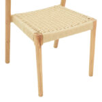 Καρέκλα Tavrine σχοινί-rubberwood σε φυσική απόχρωση 47x59x78εκ - Image 7