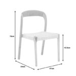 Καρέκλα Tavrine σχοινί-rubberwood σε φυσική απόχρωση 47x59x78εκ - Image 8