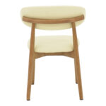 Καρέκλα Ubene rubberwood και pu σε καρυδί και μπεζ απόχρωση 46x58x79εκ (Σετ 2 τεμαχίων) - Image 5
