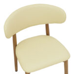 Καρέκλα Ubene rubberwood και pu σε καρυδί και μπεζ απόχρωση 46x58x79εκ (Σετ 2 τεμαχίων) - Image 7
