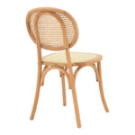 Καρέκλα στοιβαζόμενη Zoel ξύλο οξιάς και rattan σε φυσική απόχρωση 45x52x82εκ - Image 2