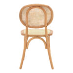 Καρέκλα στοιβαζόμενη Zoel ξύλο οξιάς και rattan σε φυσική απόχρωση 45x52x82εκ - Image 5