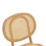Καρέκλα στοιβαζόμενη Zoel ξύλο οξιάς και rattan σε φυσική απόχρωση 45x52x82εκ - Image 6