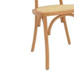 Καρέκλα στοιβαζόμενη Zoel ξύλο οξιάς και rattan σε φυσική απόχρωση 45x52x82εκ - Image 8