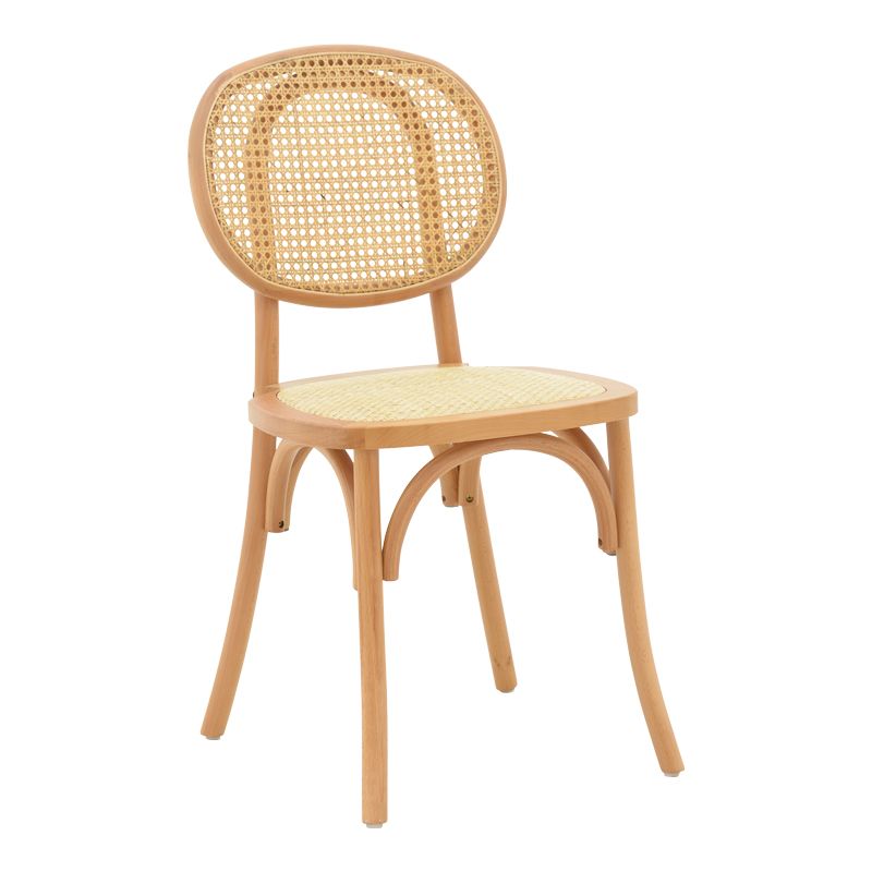 product_pako_263-000053 Καρέκλα στοιβαζόμενη Zoel ξύλο οξιάς και rattan σε φυσική απόχρωση 45x52x82εκ - Image 1