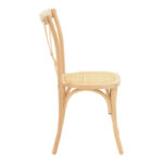 Καρέκλα Dylon στοιβαζόμενη ξύλο οξιάς-rattan άβαφη 48x52x89εκ - Image 4